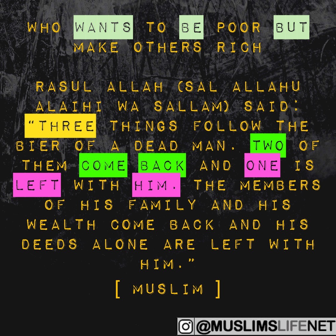 Hadith - Making Others Feel Rich